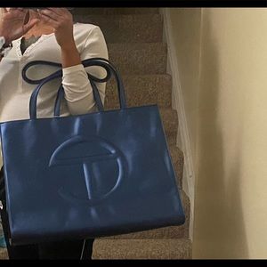 Telfar large Cobalt shopping bag
